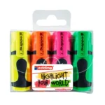 Set 4 Minidestacadores Edding E-7/4 Fluor