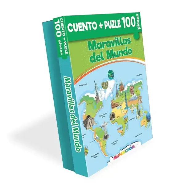 Cuento + Puzle Maravillas del Mundo 100 Piezas Mundicrom 901000101