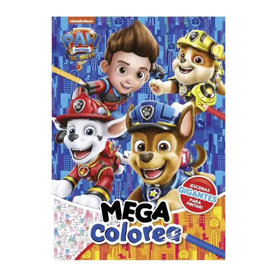 MEGA-COLOREA-CUADRA-1.webp Libro Mega Colorea Paw Patrol Movie 5050 - Image 1