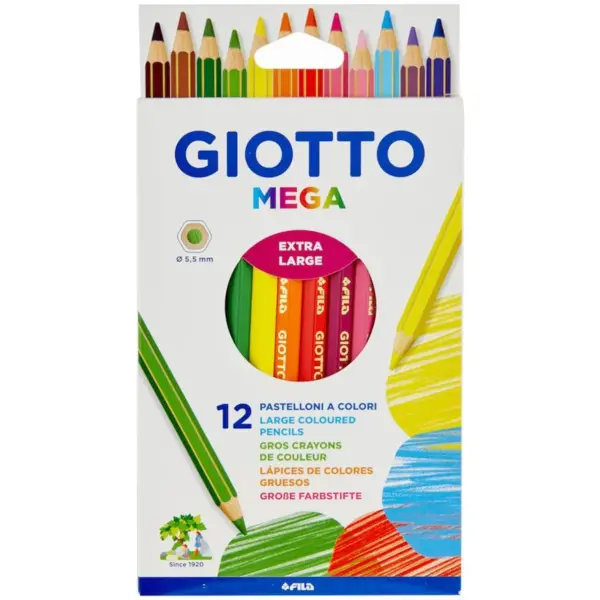 Lapices Giotto Mega 12 Colores