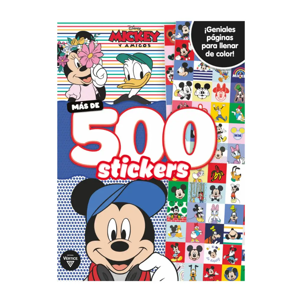 Ediciones_49 Libro Actividades 500 Stickers Mickey - Image 1