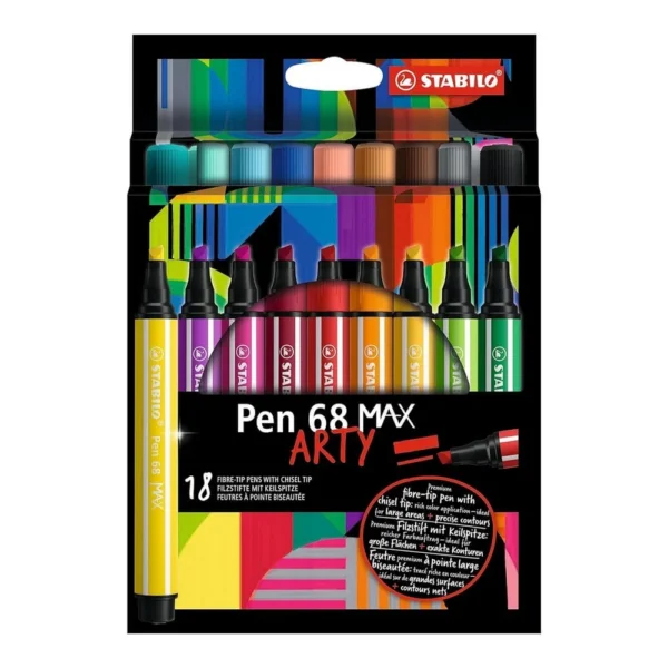 Set 18 Marcadores Stabilo Pen 68 Max Arty