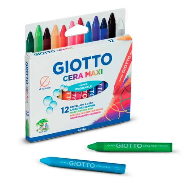 Crayones Cera Maxi Giotto 12 Colores