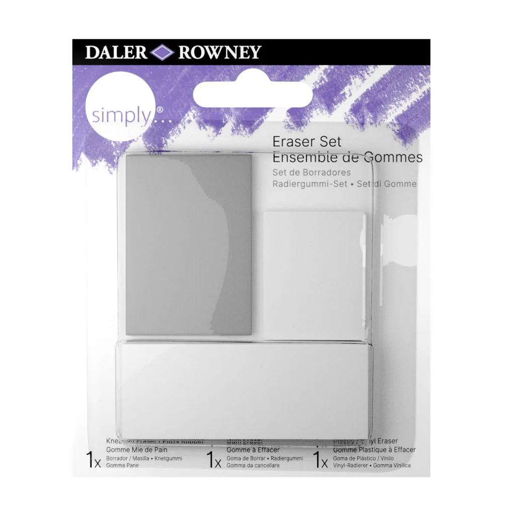 D845700100_Simply_5011386085920_FRONT-1024x1024 Set 3 Gomas Artisticas Daler Rowney Simply - Image 1