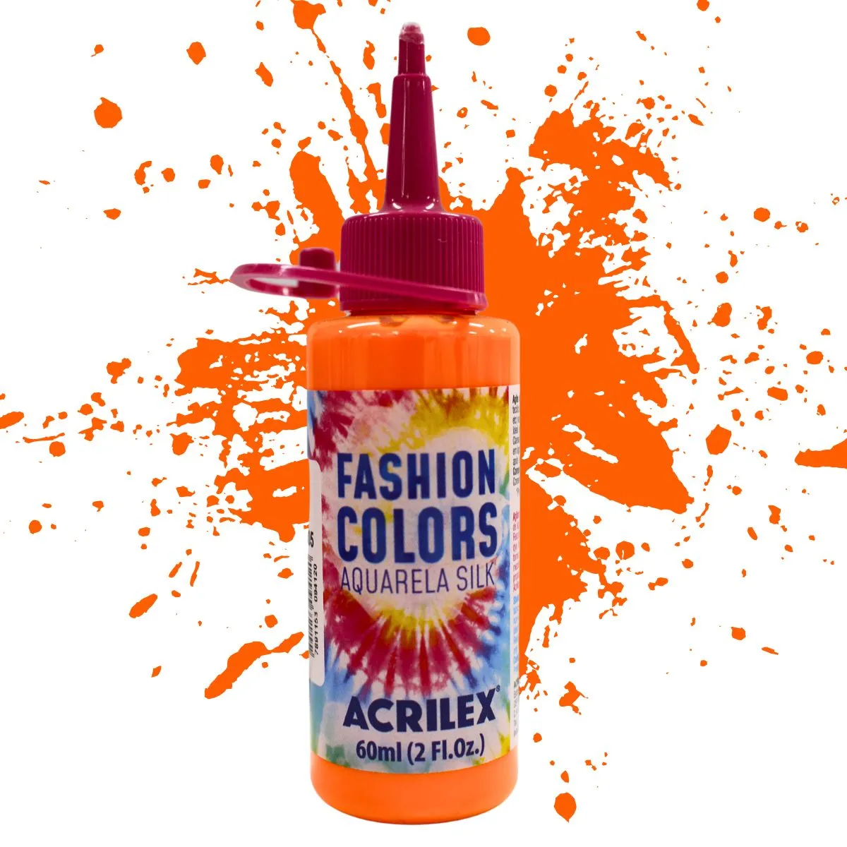 177040-t--aquarela-silk-60ml-105-laranja-70623 Pintura para Tela Fashion Colors Acuarela Silk Acrilex Naranjo 60ml - Image 1