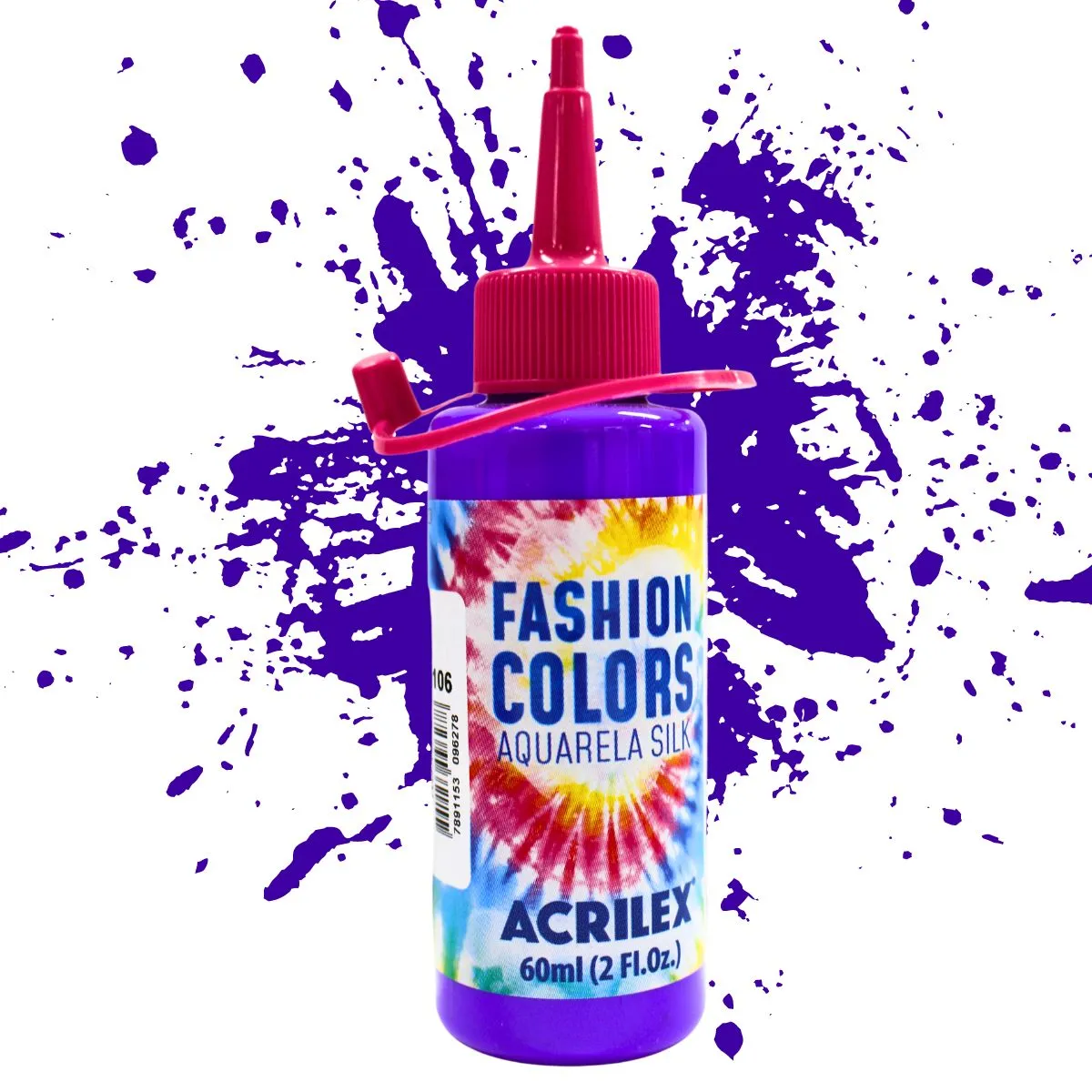 177041-t--aquarela-silk-60ml-106-roxo-70622 Pintura para Tela Fashion Colors Acuarela Silk Acrilex Purpura 60ml - Image 1