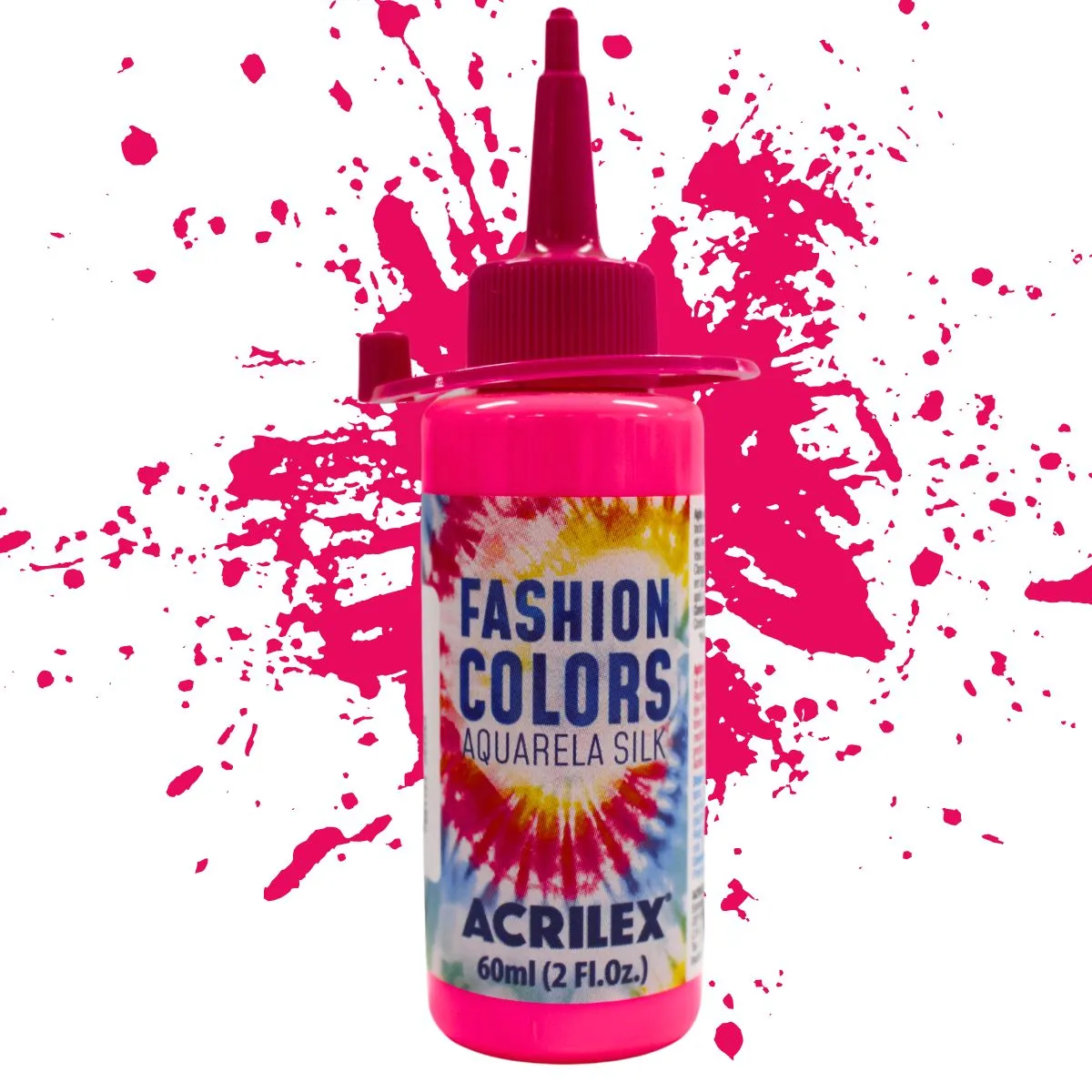 177042-t--aquarela-silk-60ml-112-pink-70627 Pintura para Tela Fashion Colors Acuarela Silk Acrilex Pink 60ml - Image 1