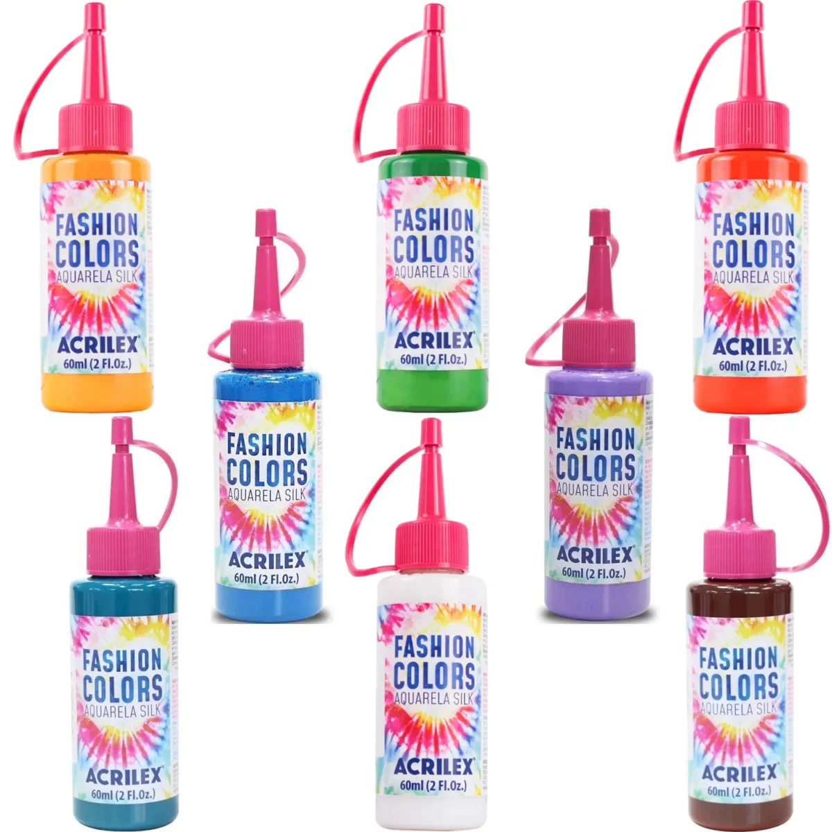 Pintura para Tela Fashion Colors Acuarela Silk Acrilex Amarillo Oro 60ml - Image 2