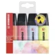 Set 4 Destacadores Stabilo Boss Pastel Limon-Cherry