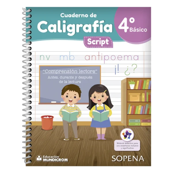 Cuaderno de Caligrafia Script 4°Basico Sopena