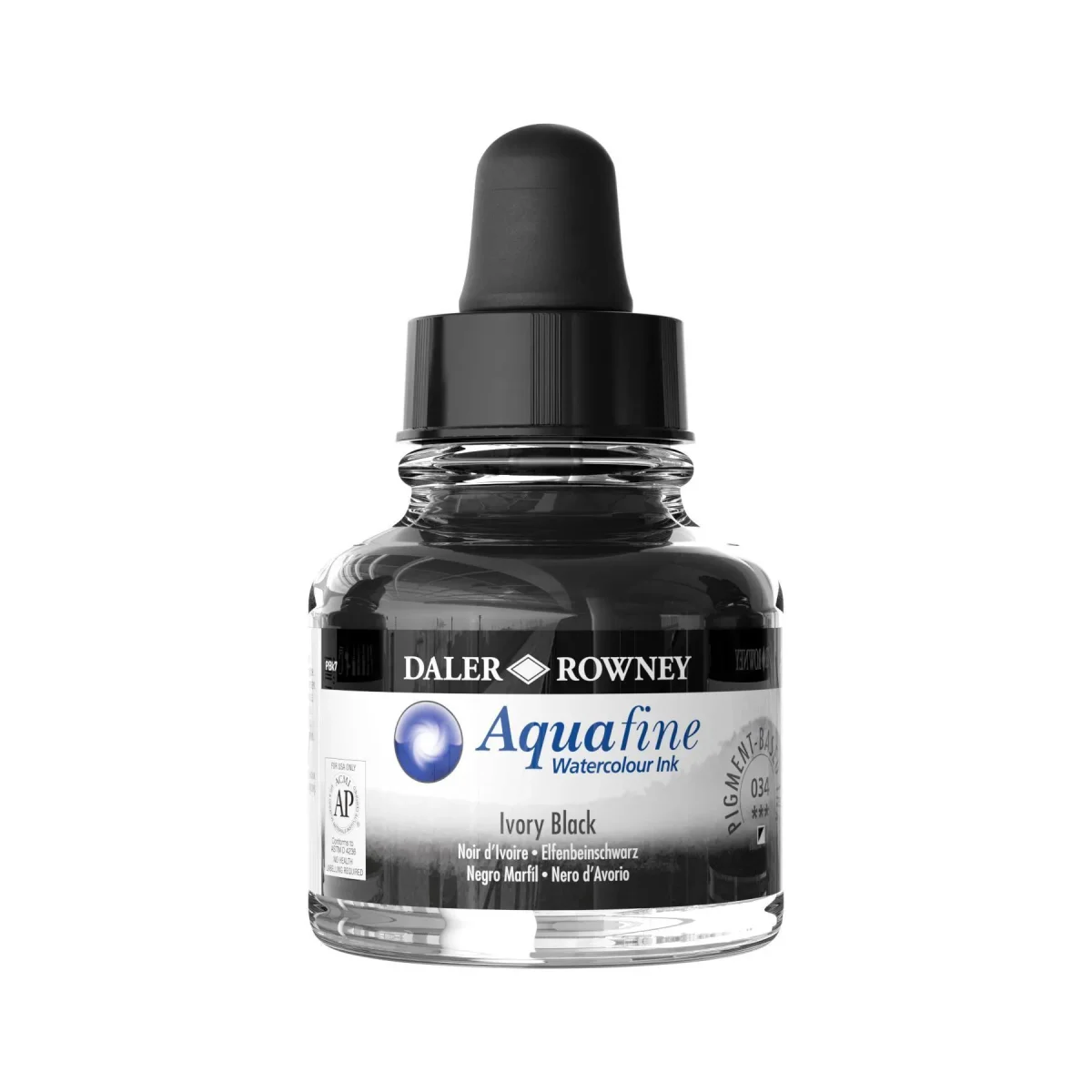 Tinta de Acuarela Daler Rowney Aquafine 29.5ml. Negro Marfil - Image 1